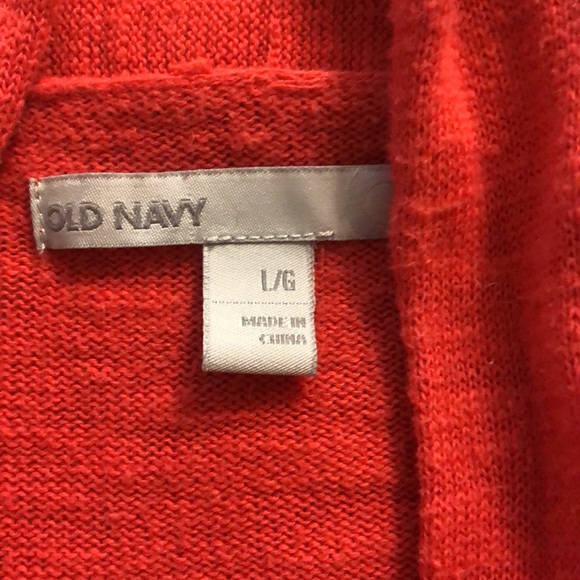 Old Navy red 3/4 sleeve cardigan - Picture 3 of 5